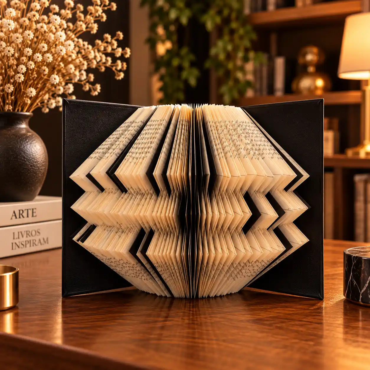 Ejemplo de escultura en libro floral o con forma de árbol
